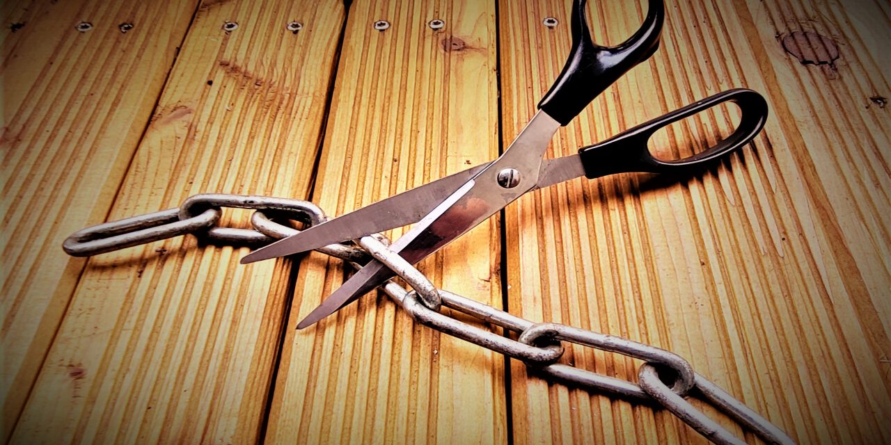 Kette zerschneiden Ankern verhindern